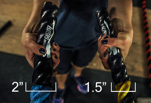 Battle Rope grip handles example widths