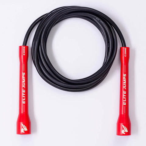 Core Jump Rope - 6mm PVC Jump Rope Elite Jumps Red & Black