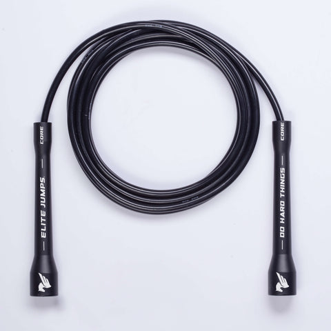 Do Hard Things® - 6mm PVC Jump Rope Jump Rope Elite Jumps Blackout - 5" short handle