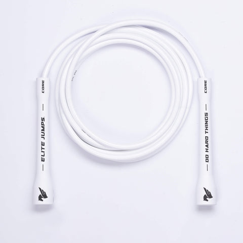 Do Hard Things® - 6mm PVC Jump Rope Jump Rope Elite Jumps Whiteout - 5" short handle