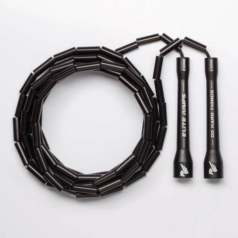 Do Hard Things® 1" Beaded Jump Rope Jump Rope Elite Jumps All Black