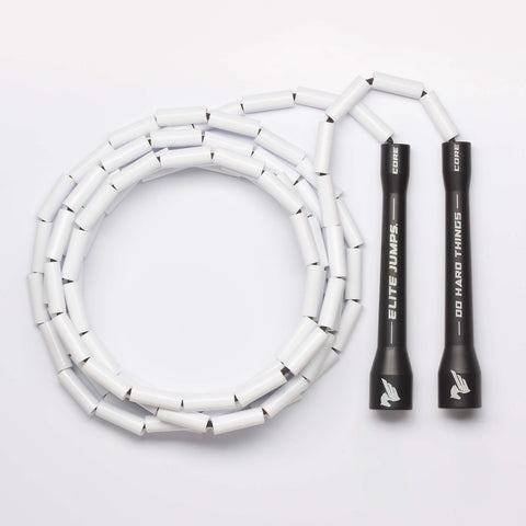 Do Hard Things® 1" Beaded Jump Rope Jump Rope Elite Jumps Black / White
