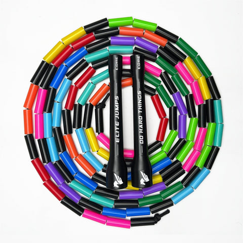 Rainbow Redux - 1" Beaded Jump Rope Jump Rope Elite Jumps