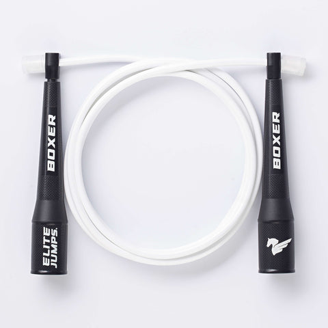 Boxer Training Jump Rope - 5mm PVC Jump Rope Elite Jumps White