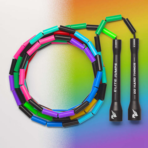 Rainbow Redux - 1" Beaded Jump Rope Jump Rope Elite Jumps