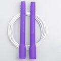 Freestyle Jump Rope - 4mm PVC with Long 8" Handle Jump Rope Elite Jumps Purple & White