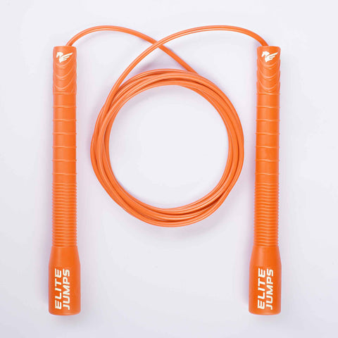 Freestyle Jump Rope - 4mm PVC with Long 8" Handle Jump Rope Elite Jumps Orange