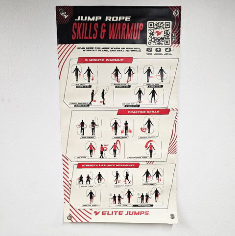 Jump Rope Skills & Warmup Poster Accessory Elite Jumps