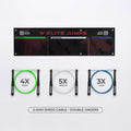 Gym Pack - Jump Rope Set & Wall Rack Accessory Elite Jumps 3 Sizes (S/M/L) 2.4mm Speed Cable